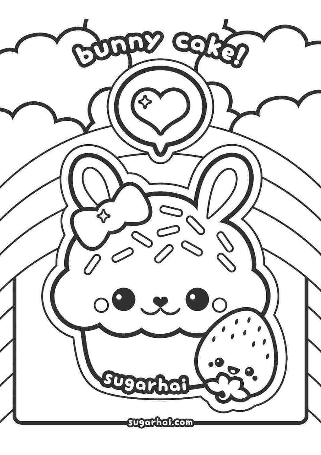 Раскраска Кекс з вушками