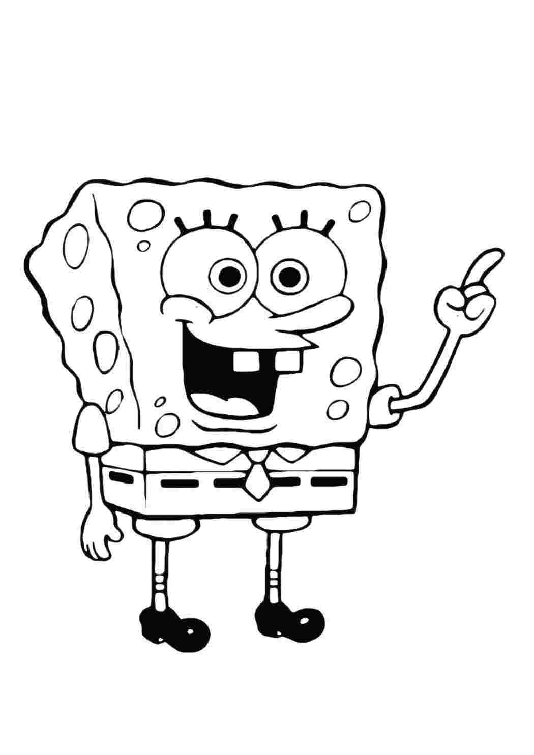 Раскраска Губка Боб і Квадратні Штани мультсеріал Nickelodeon