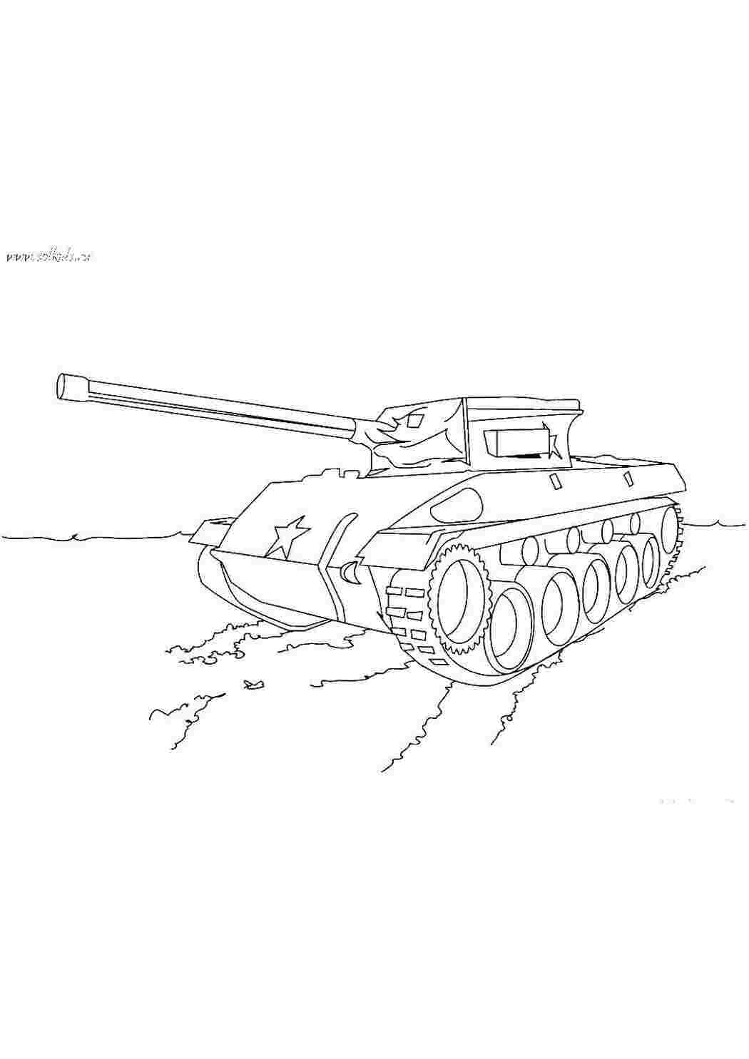 Раскраска Танк