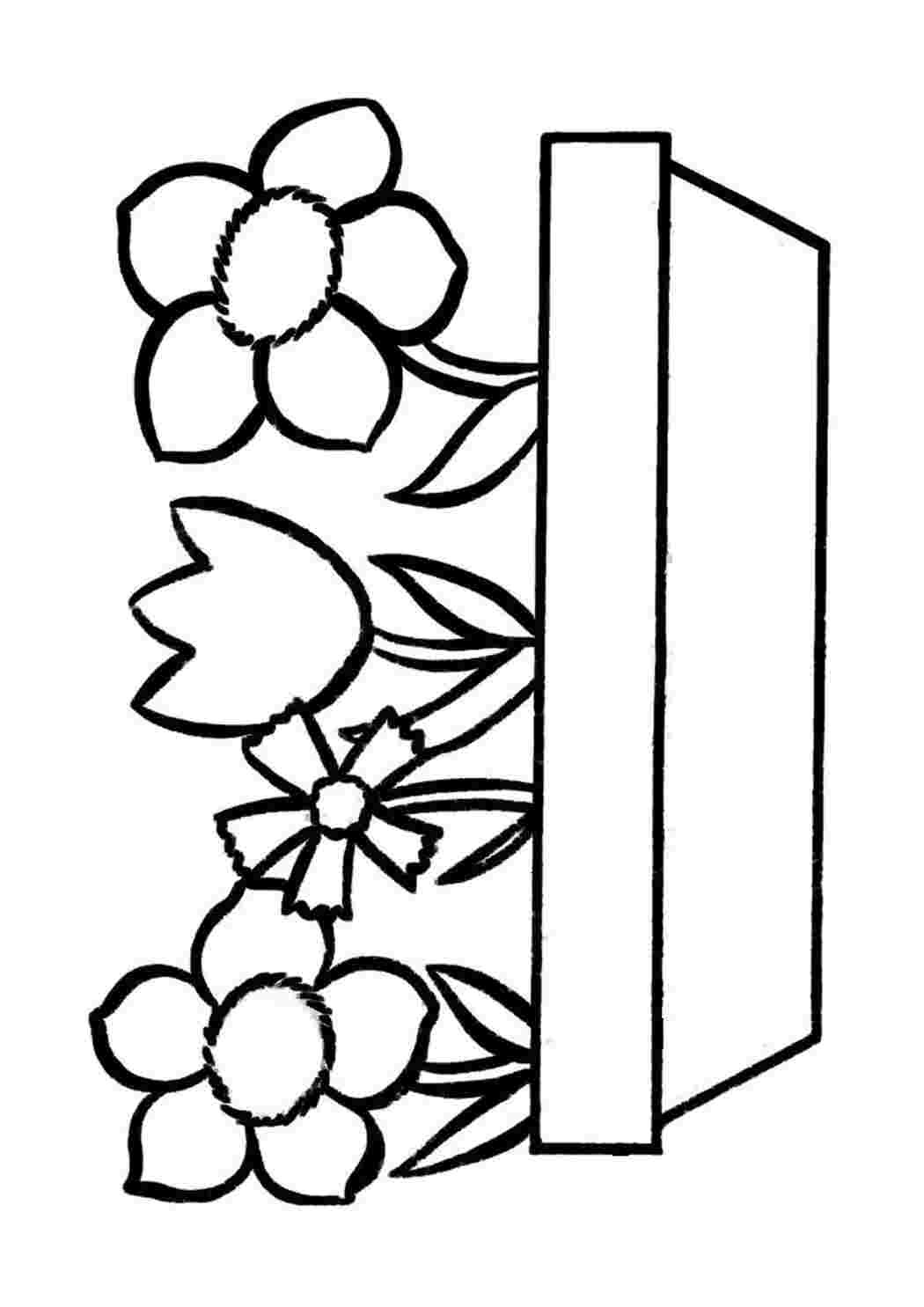 Раскраска Кімнатні квіти у високому горщику