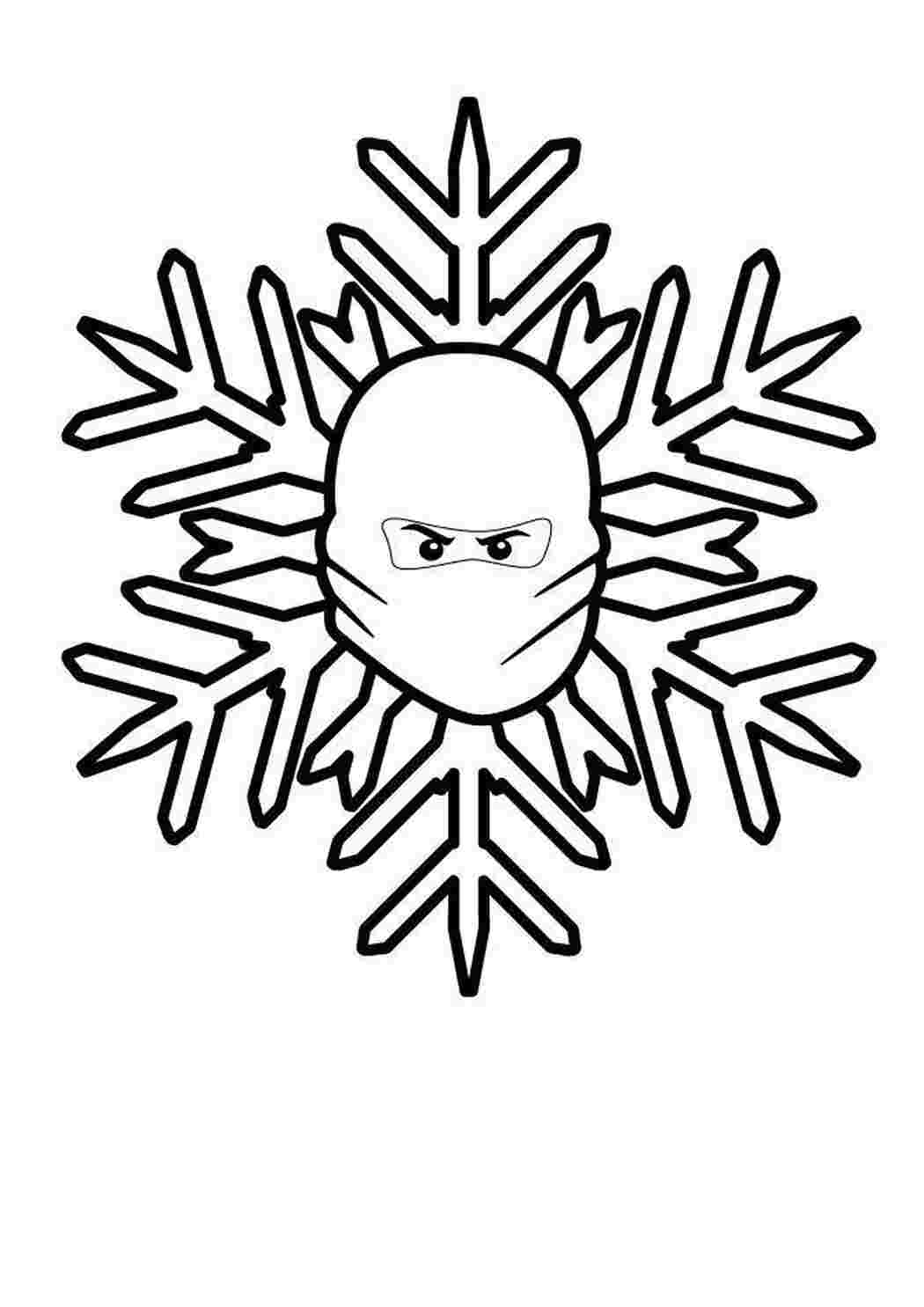 Раскраска Сніжинки ніндзя