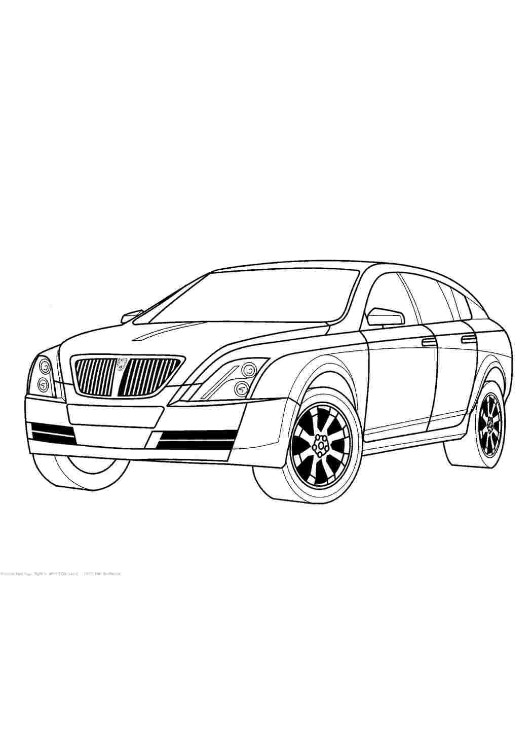 Раскраска Сучасний автомобіль