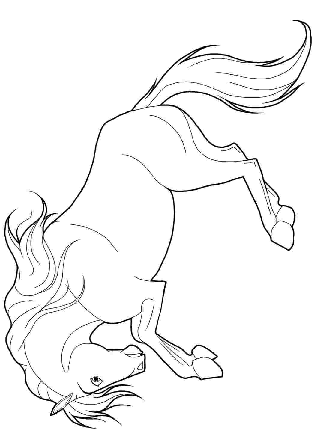 Раскраска розмальовки коня трафарет