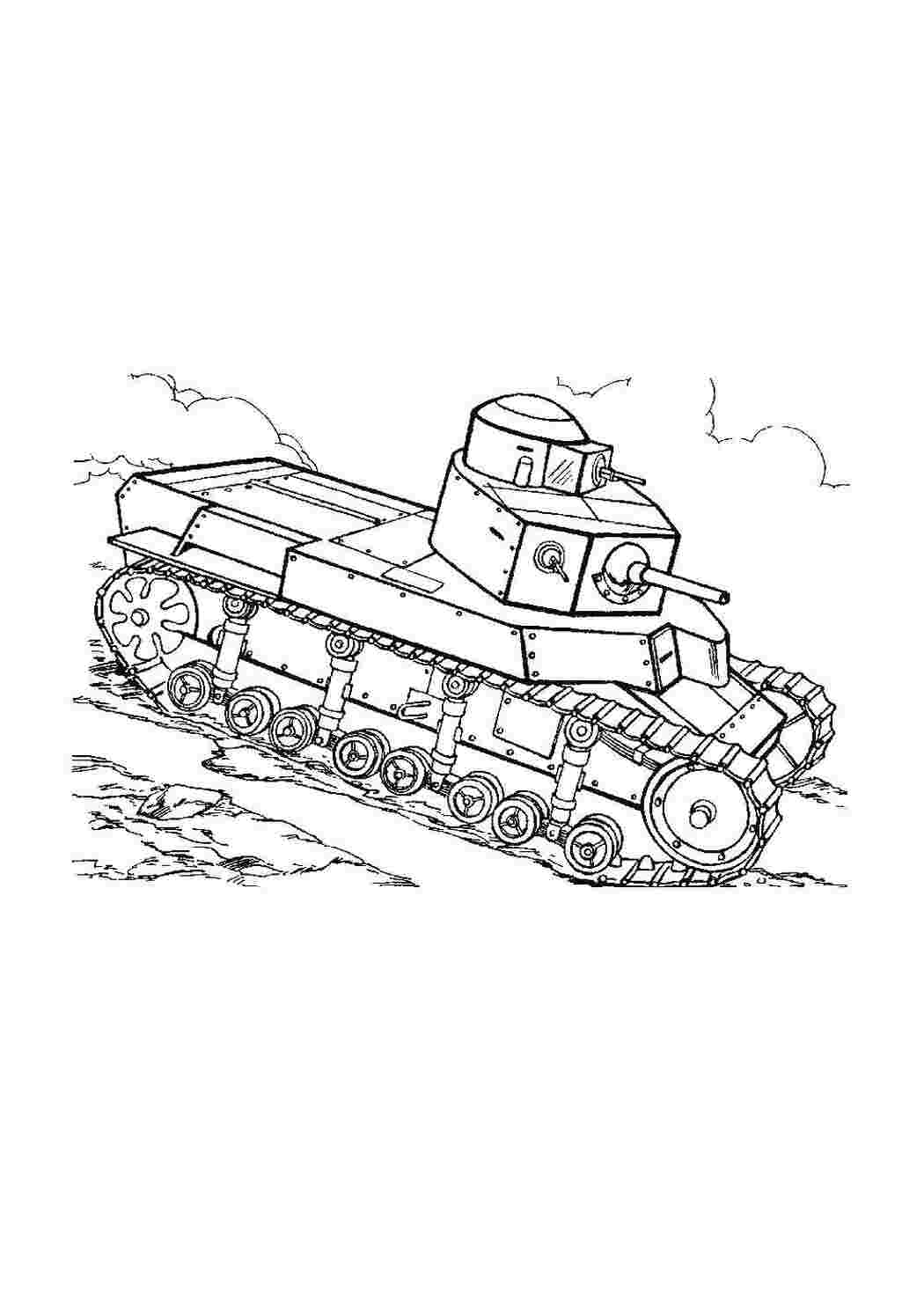 Раскраска Т 34