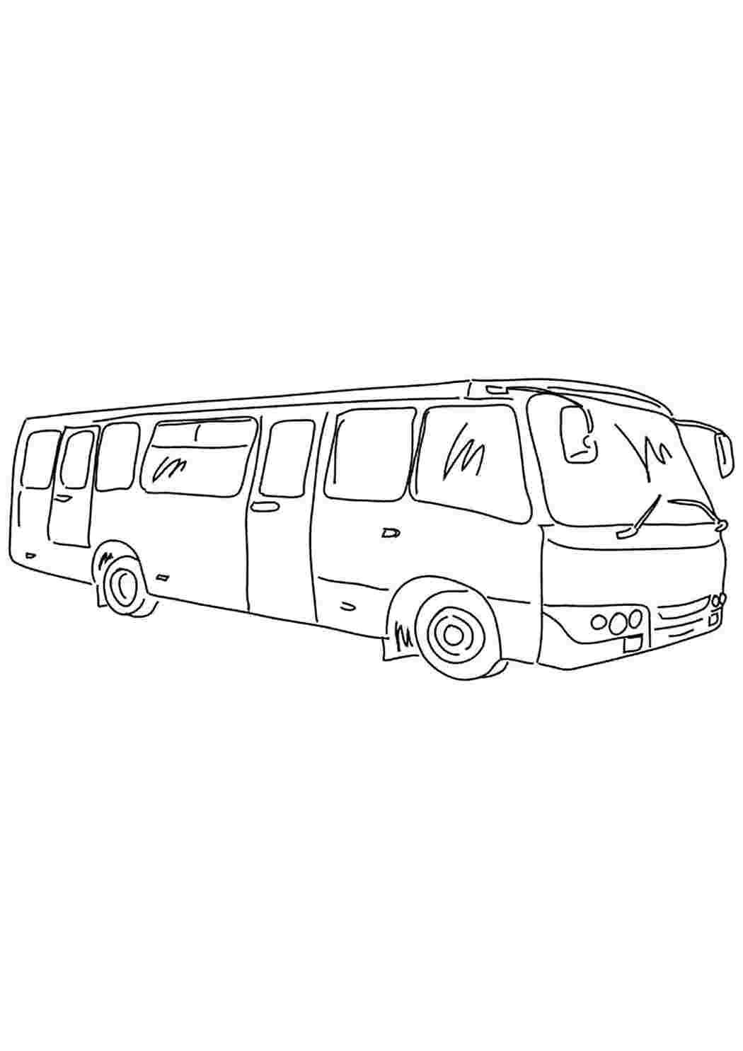 Раскраска Розфарбування автобус
