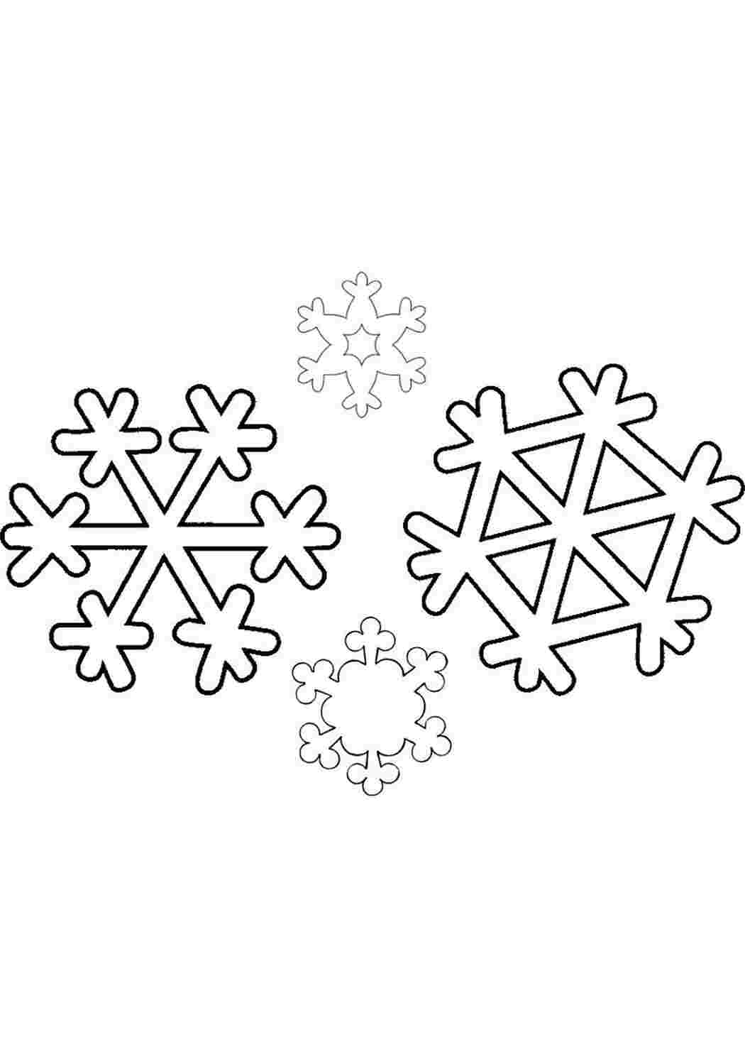 Раскраска Прості сніжинки