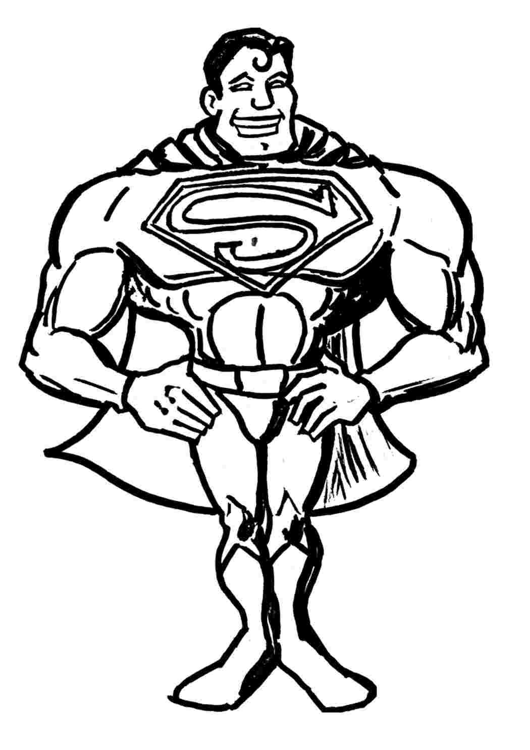 Раскраска Гарні розмальовки Супермен посміхається