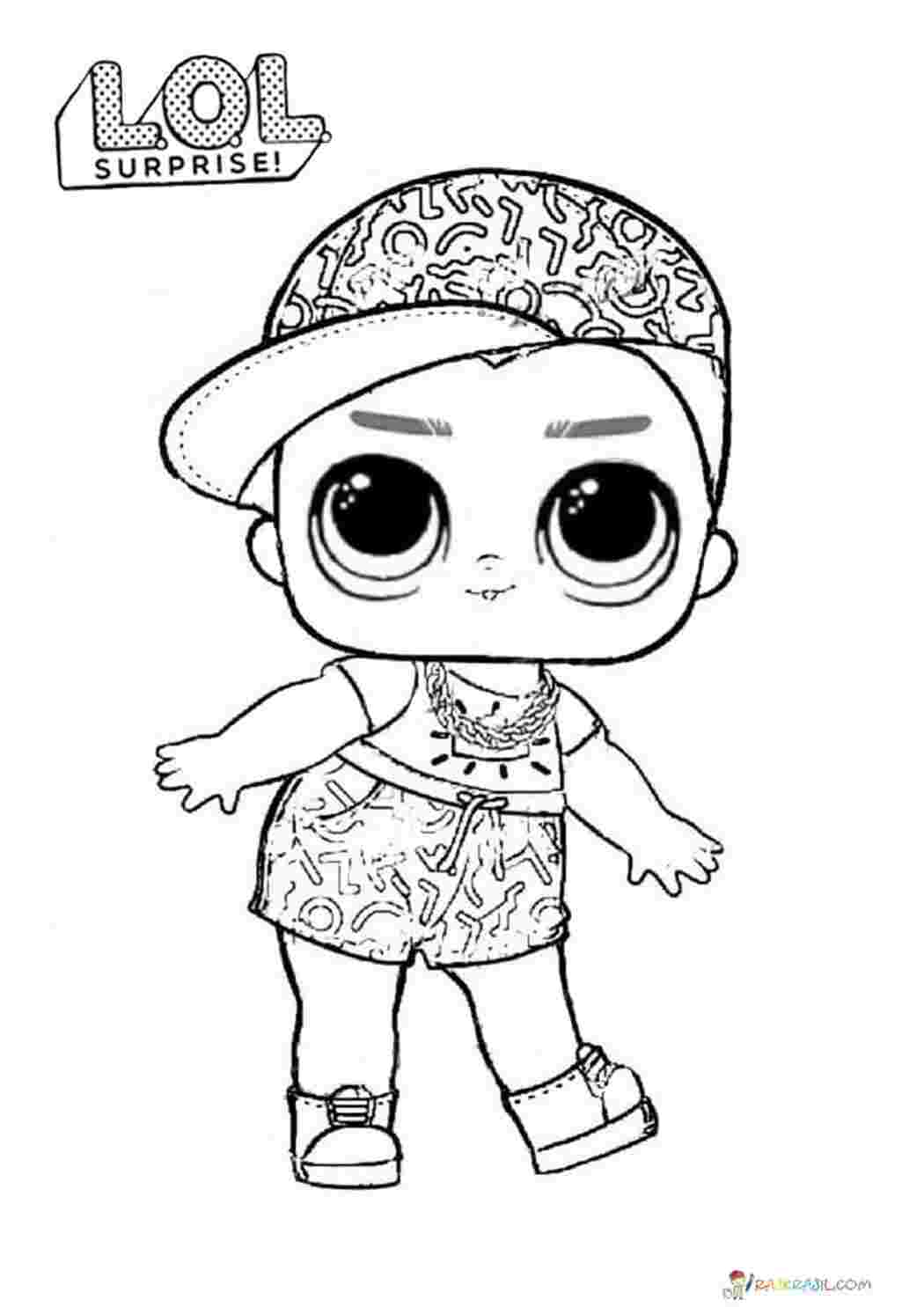 Раскраска Розфарбунки з ляльками для дівчинки лялька LOL Scribbles розфарбунки LOL малятка