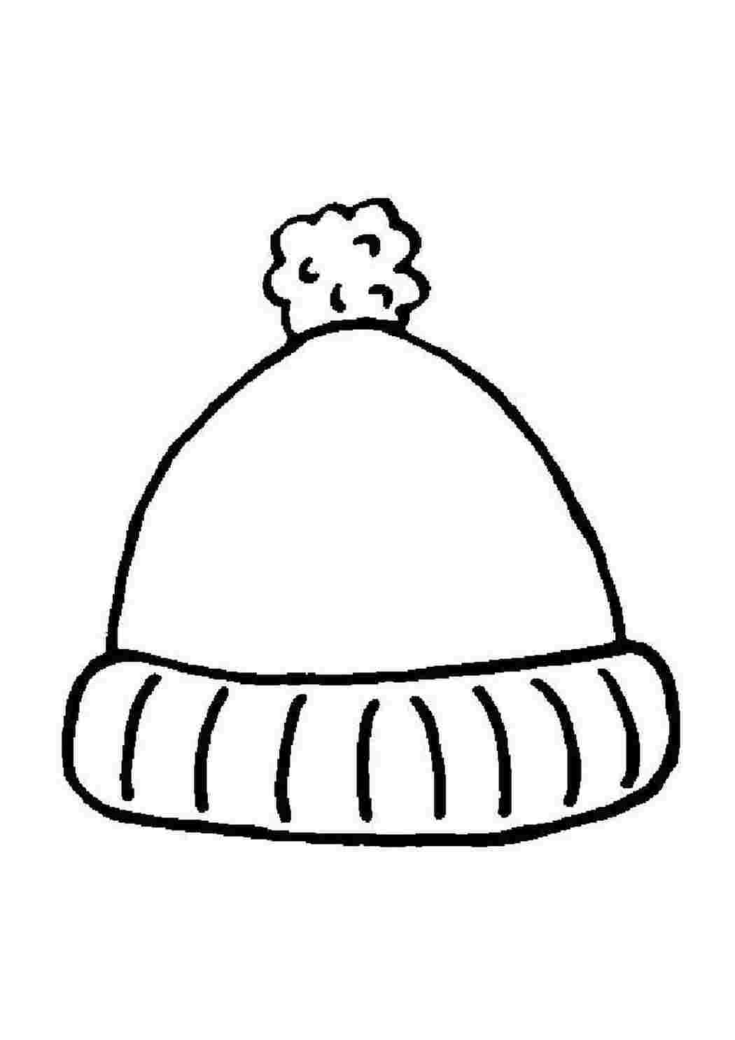 Раскраска Розфарбунки з шапкою Зимовий одяг