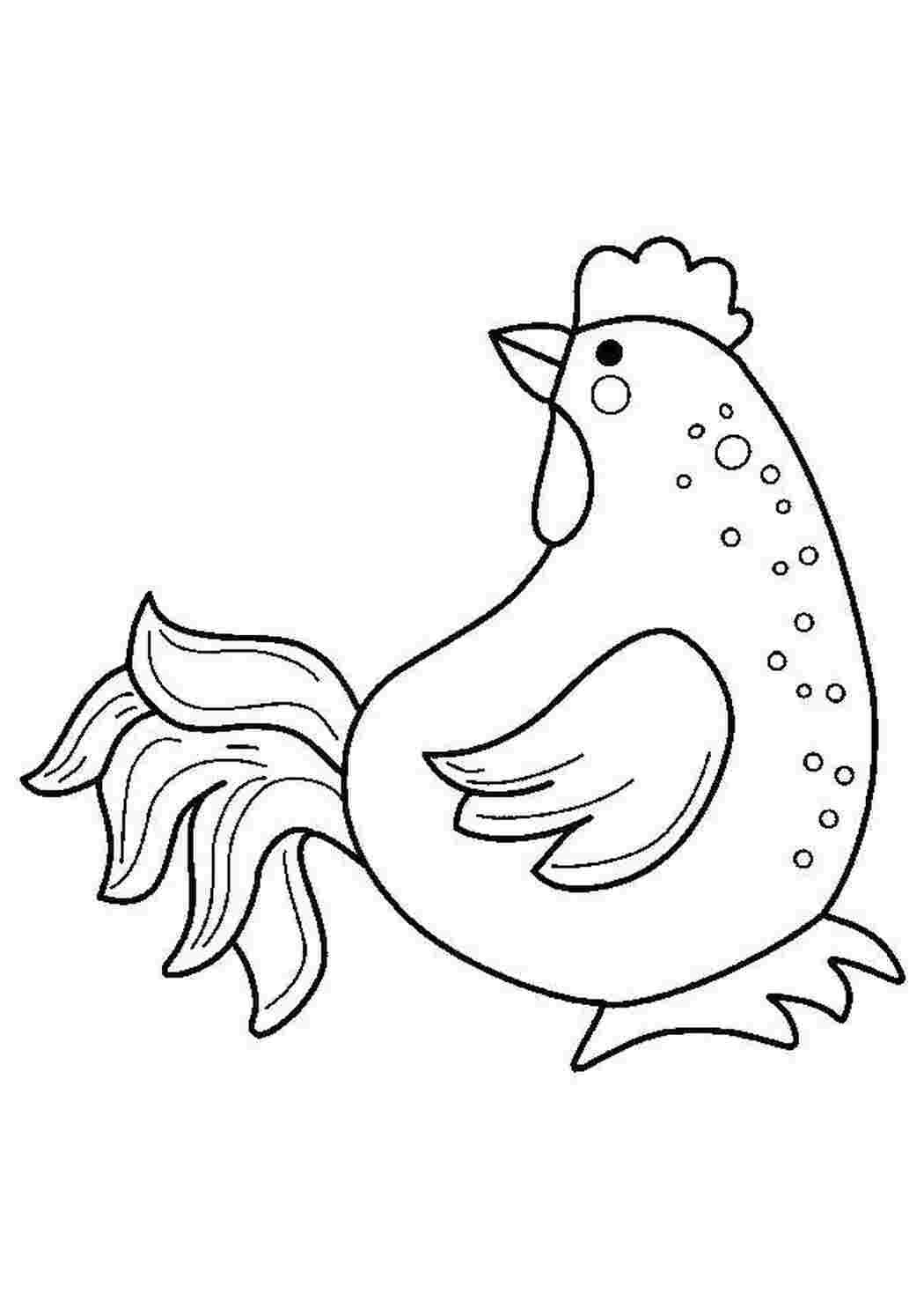 Раскраска Незграбна курка