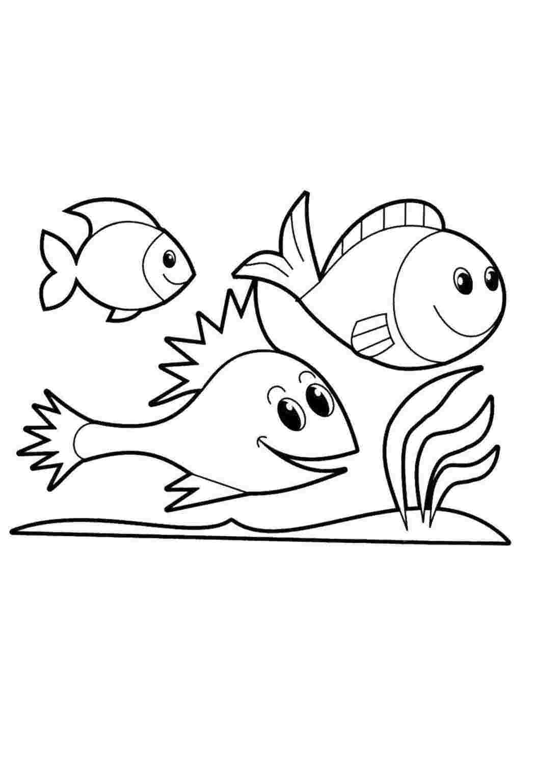 Раскраска Рибки в морі