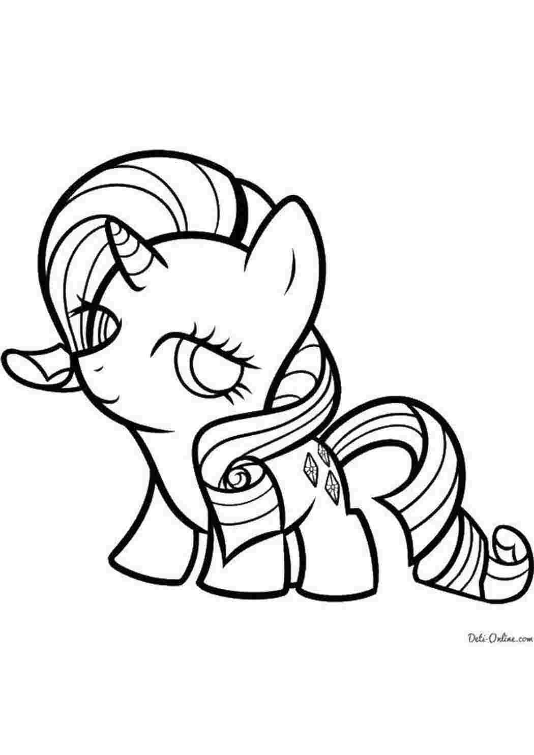 Раскраска Пні з My Little Pony з рогом