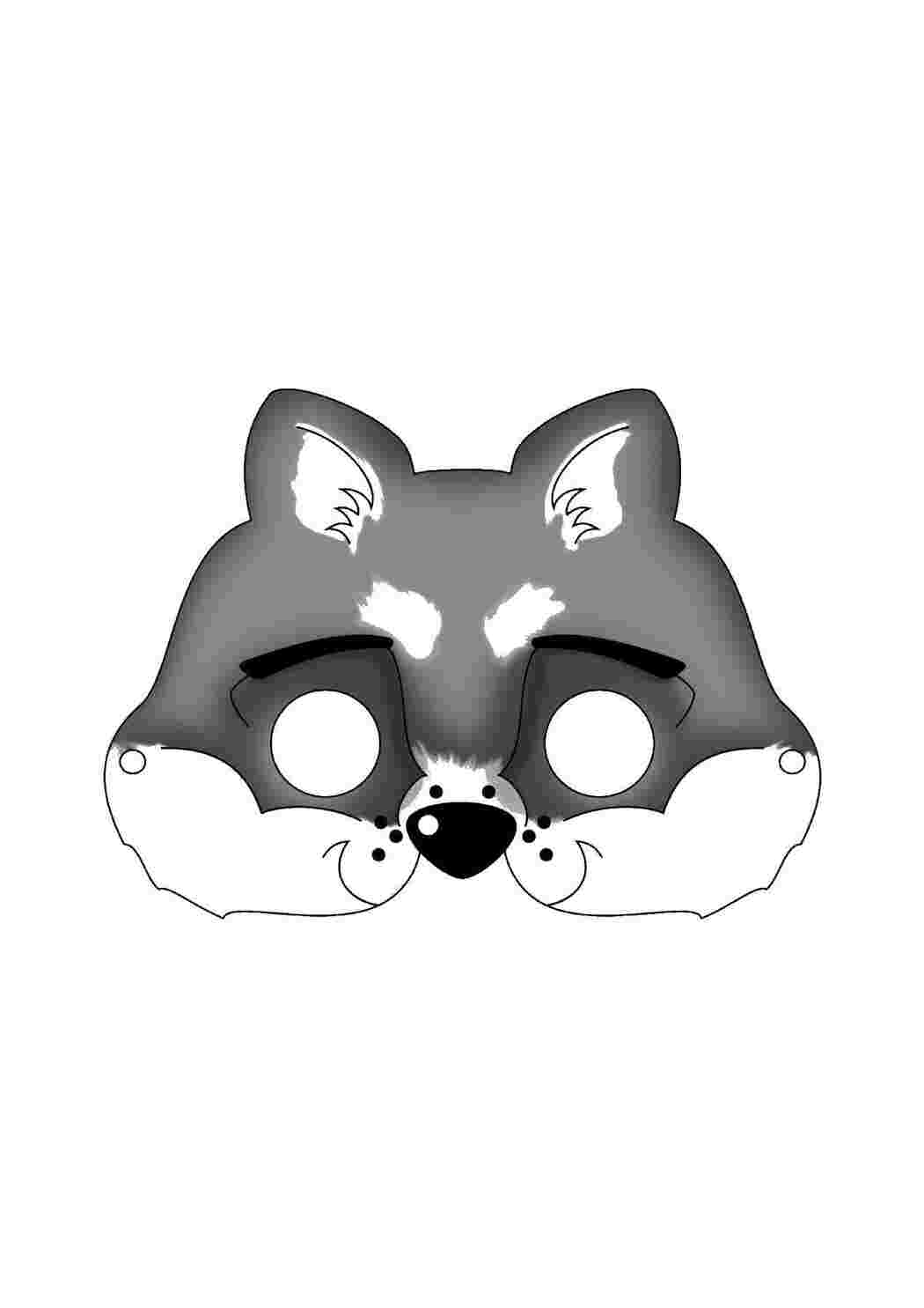 Раскраска Маска вовка