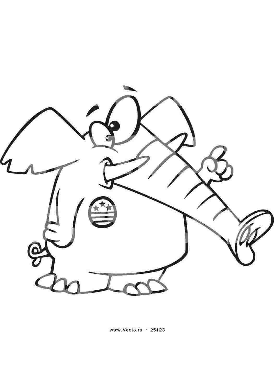 Раскраска Слоник із значком