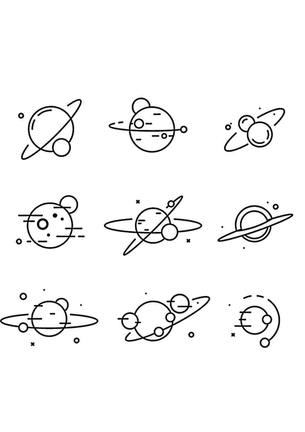 Раскраска Гарні розмальовки Гарна космічна картинка