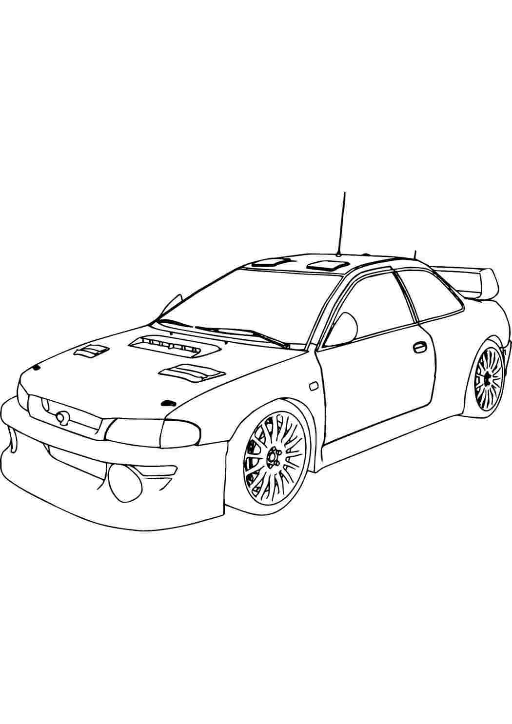 Раскраска Гоночний автомобіль