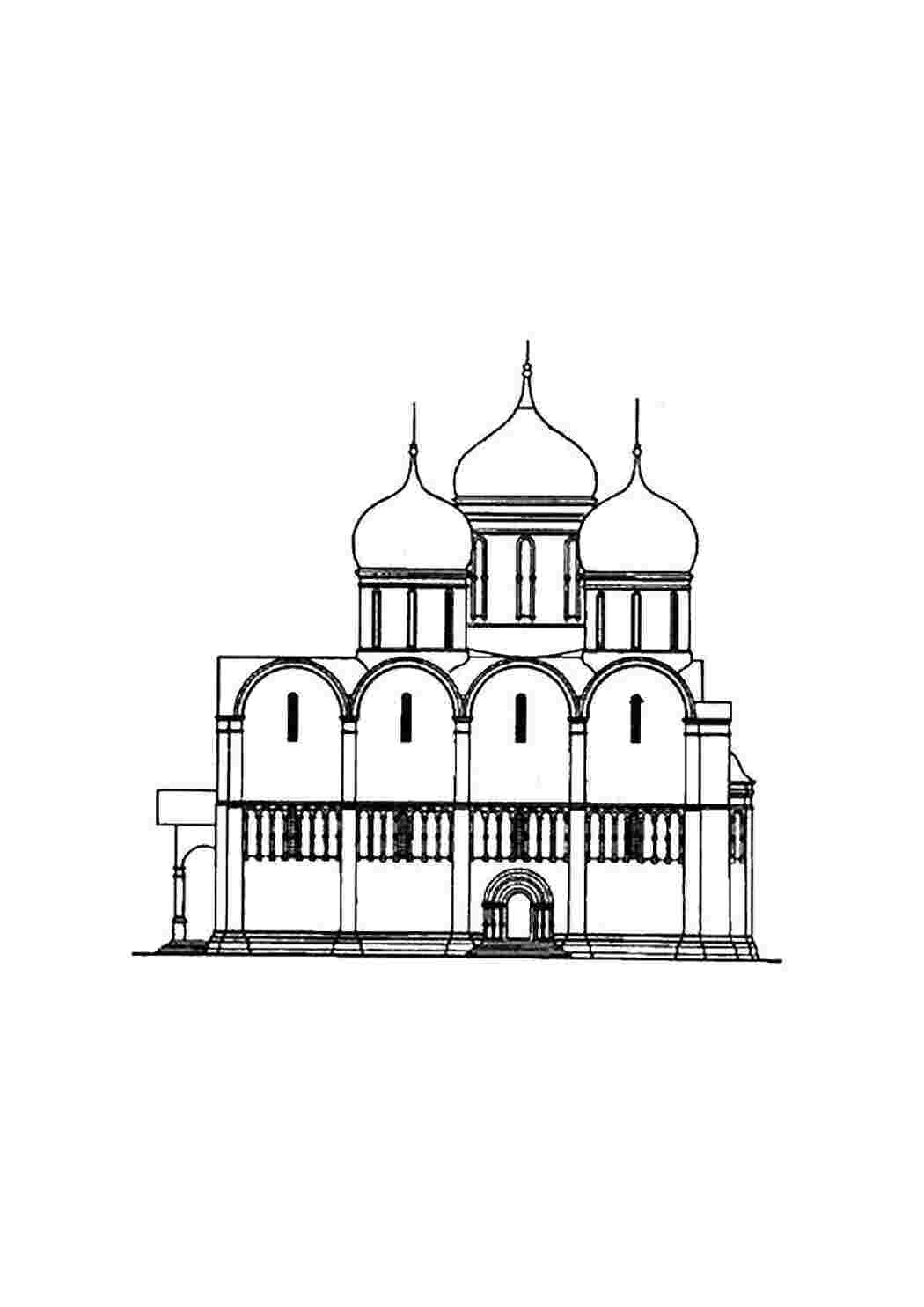 Раскраска Церква