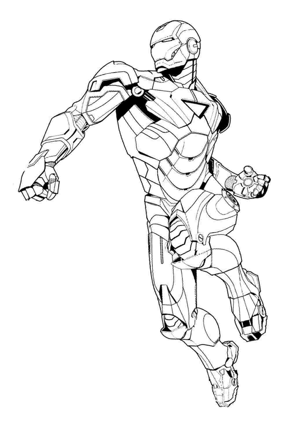Раскраска Розфарбування Залізної людини Тоні Старк Marvel комікси