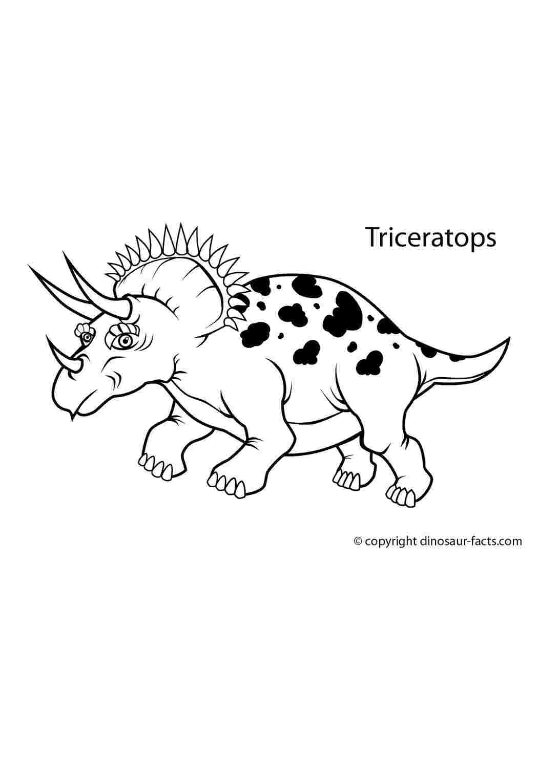 Раскраска Трицератопс