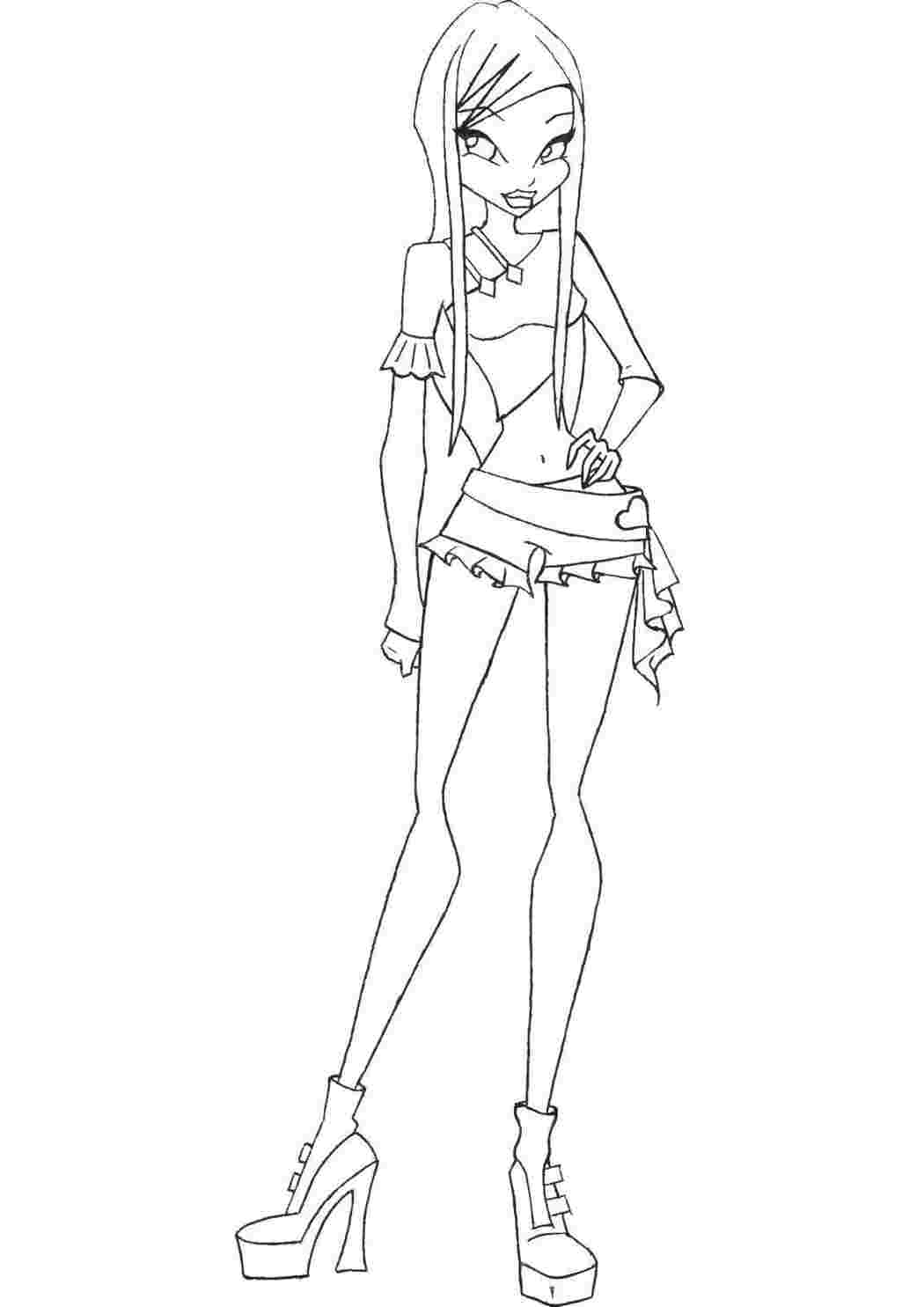 Раскраска Стелла з мультфільму Winx