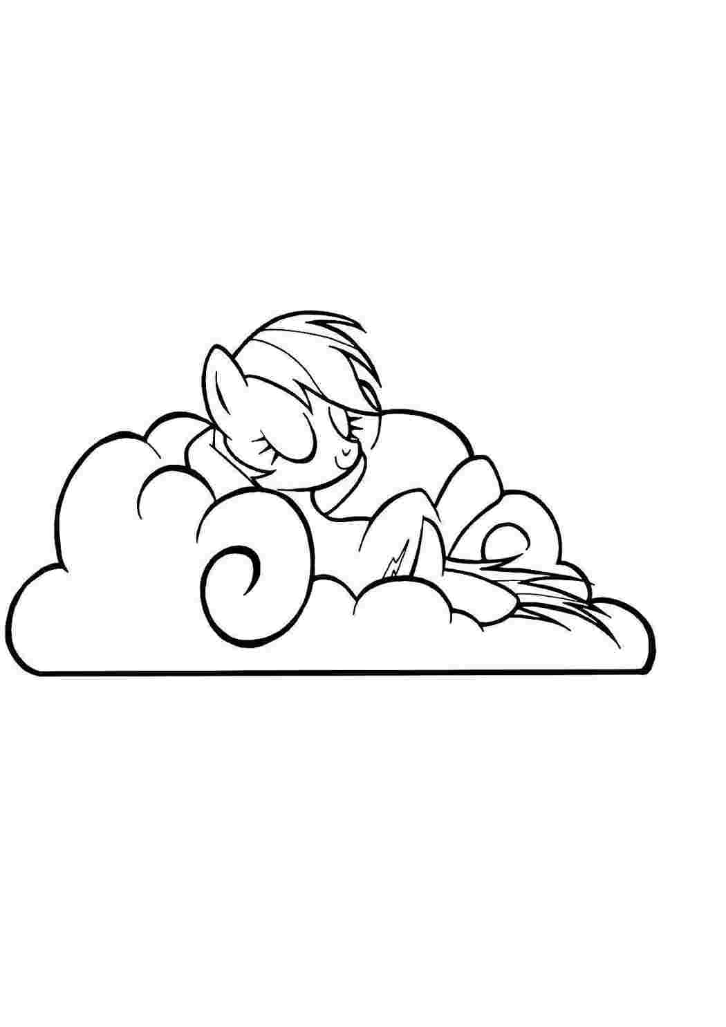 Раскраска Понні на хмаринці