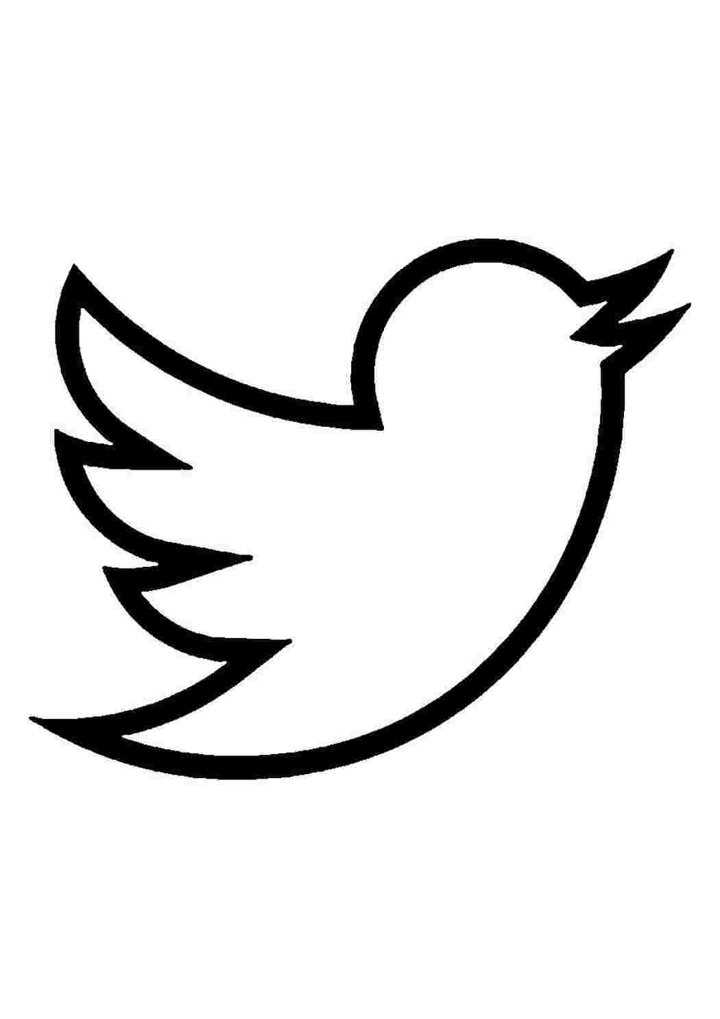 Раскраска Розфарбунки контури птаха контур завантажити контур для вирізання з паперу