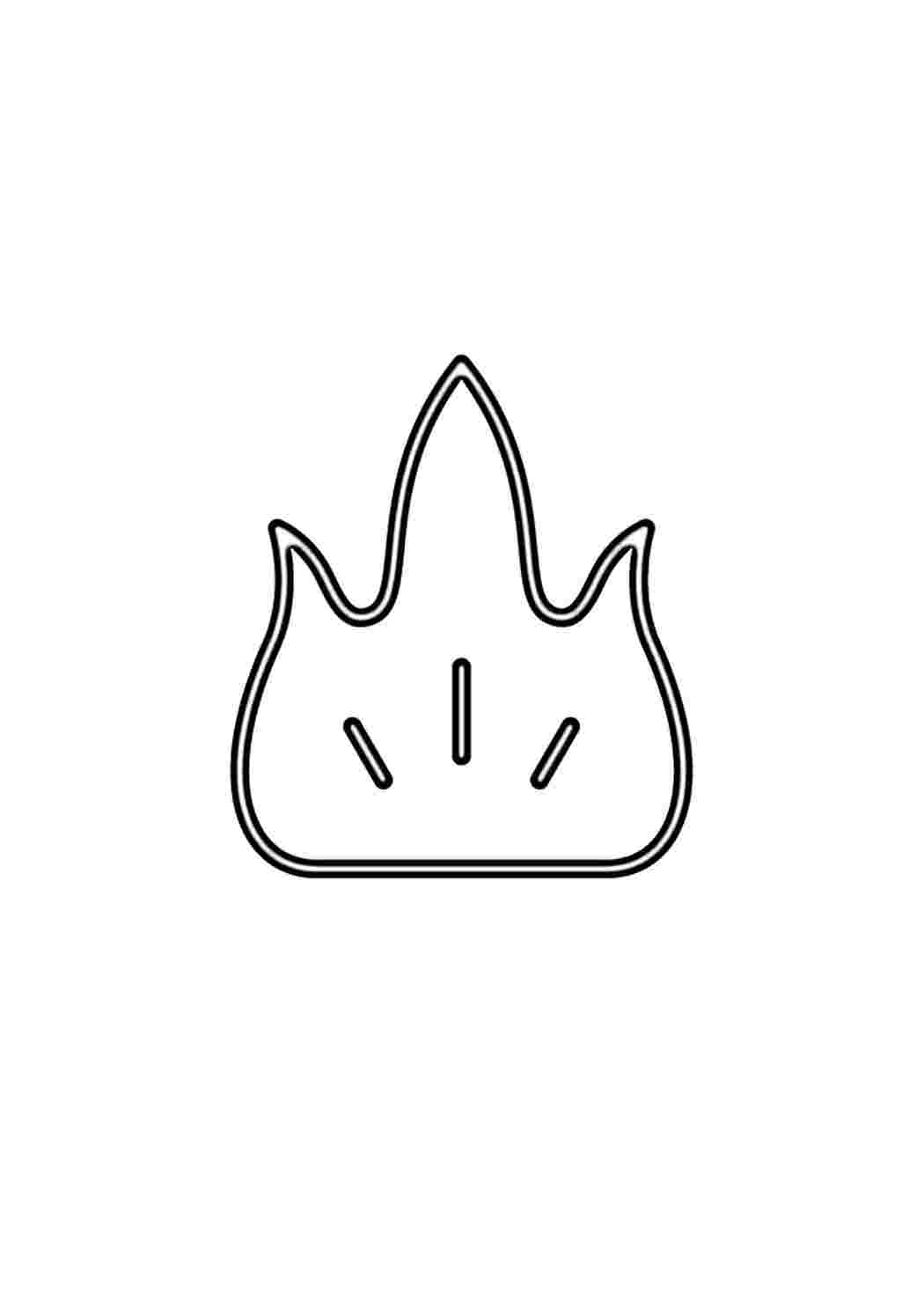 Раскраска Гарні розмальовки Вогонь розмальовка для малюків