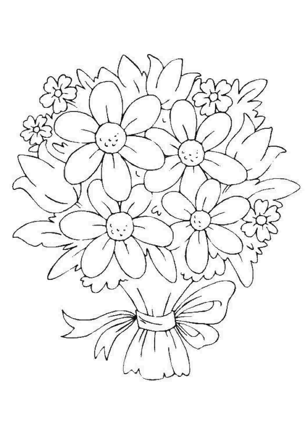 Раскраска Букет квітів