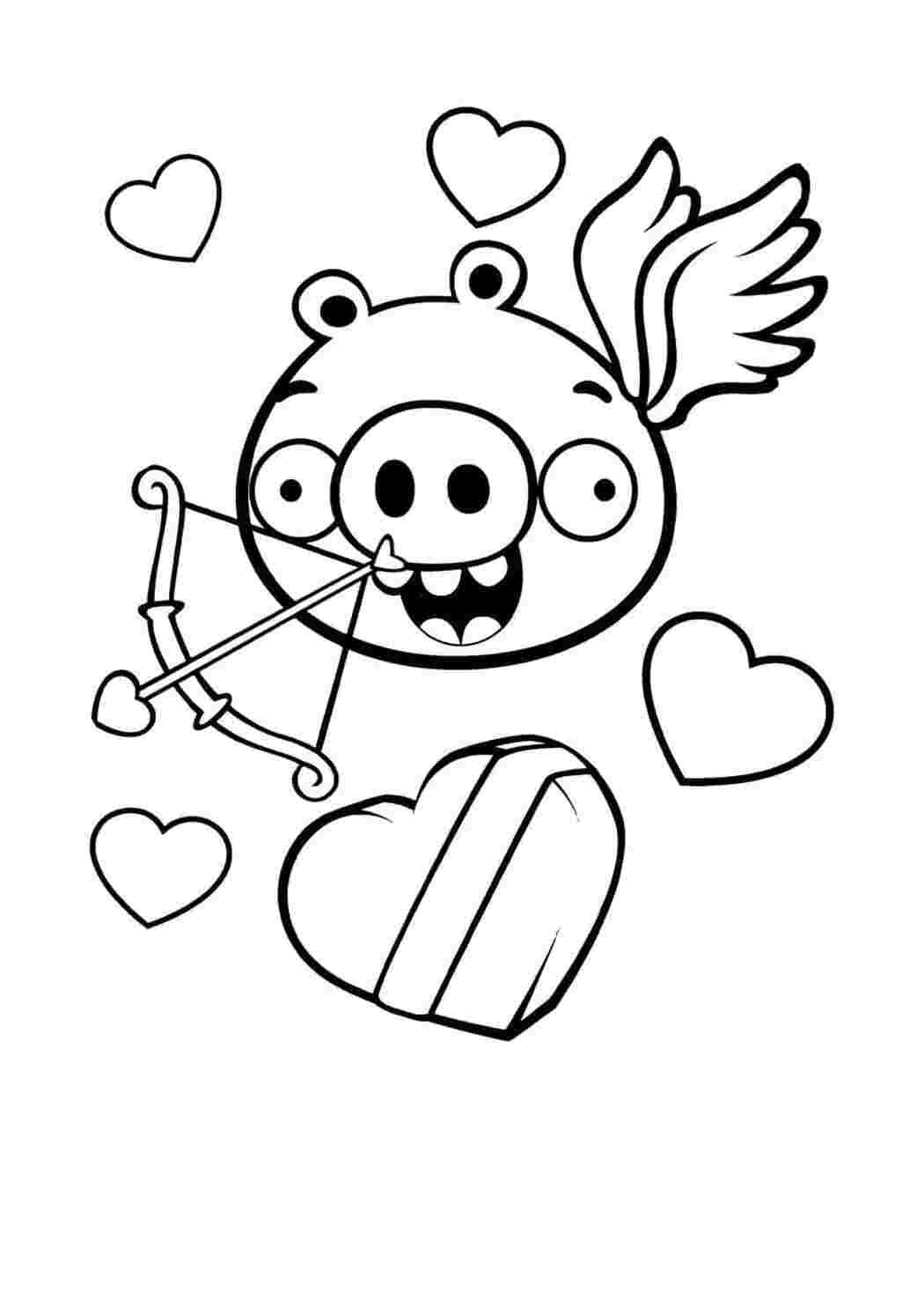 Раскраска Гарні розмальовки Розфарбування День Святого Валентина День Святого Валентина для малюків