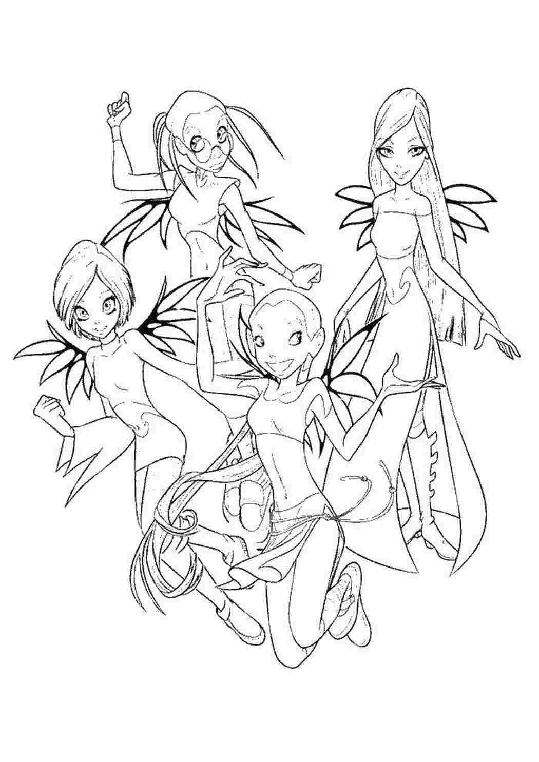 Раскраска Чотири відьми вітч