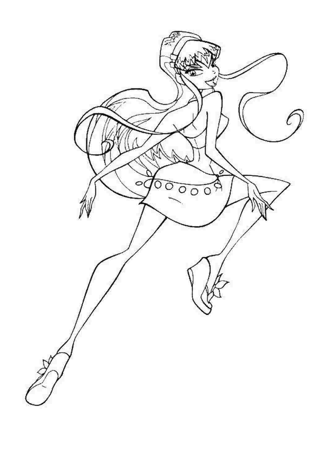 Раскраска Стелла з мультфільму Winx
