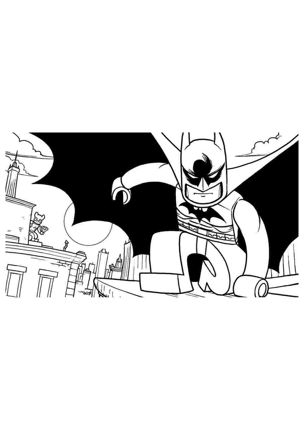 Раскраска Бетмен із конструктора Лего