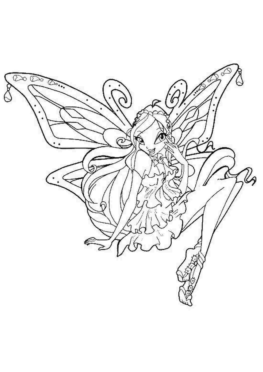 Раскраска Стелла з мультфільму Winx