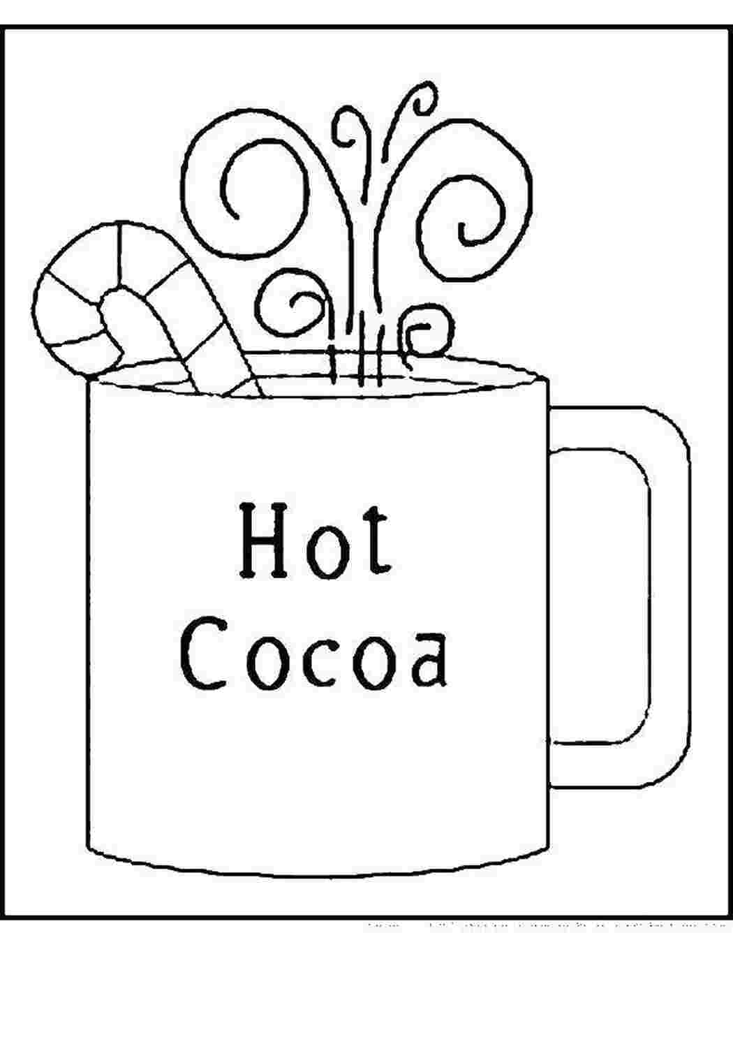 Раскраска Гаряча чашка з какао