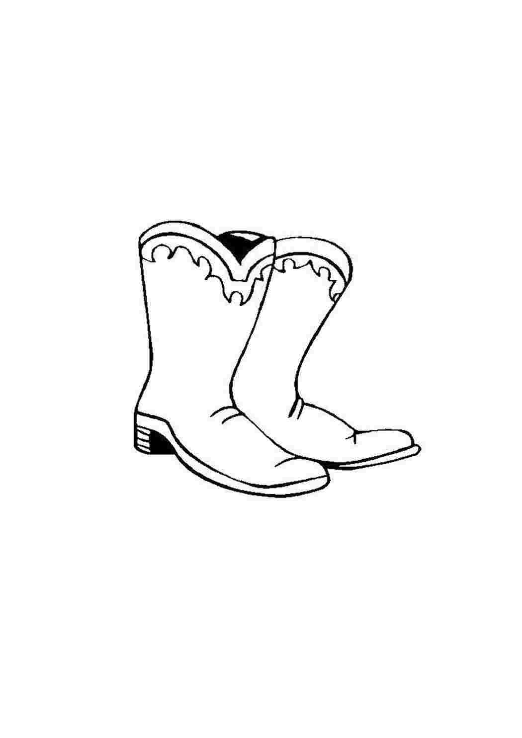 Раскраска ковбойські чоботи