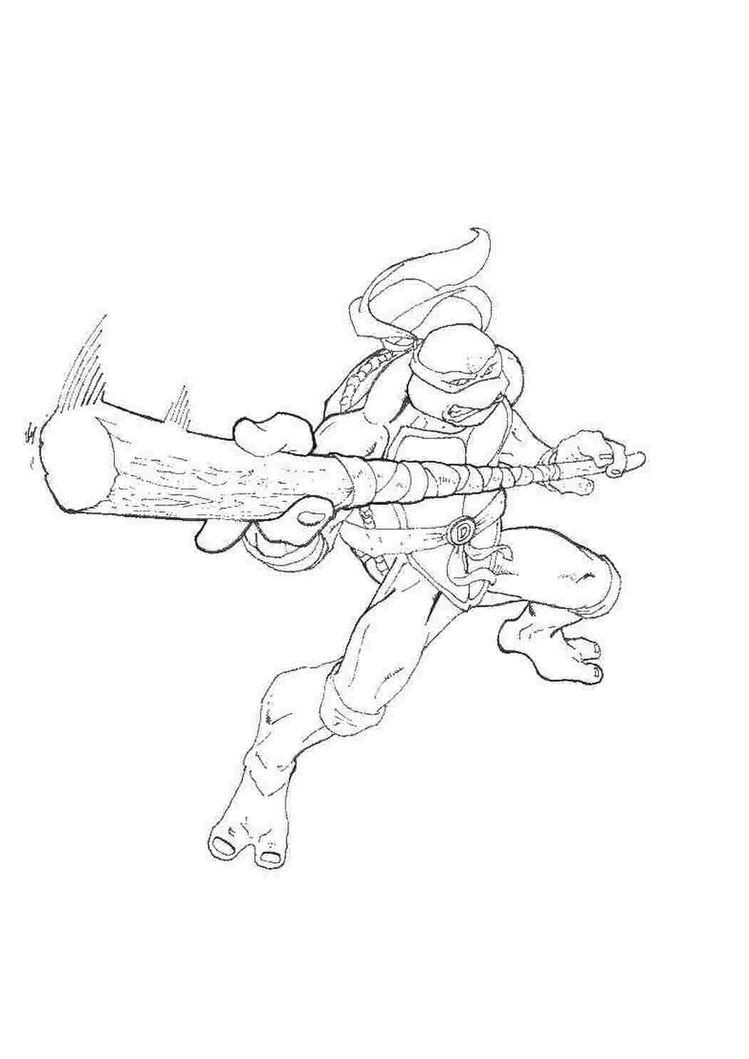 Раскраска Ніндзя черепаха