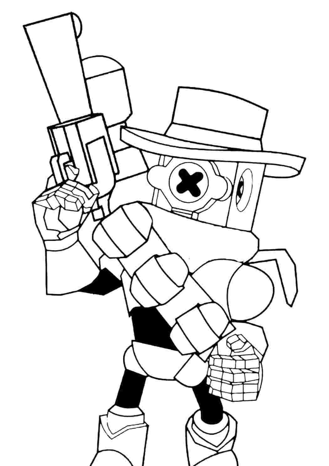 Раскраска Гарні розмальовки Розфарбування Brawl Stars Ріко