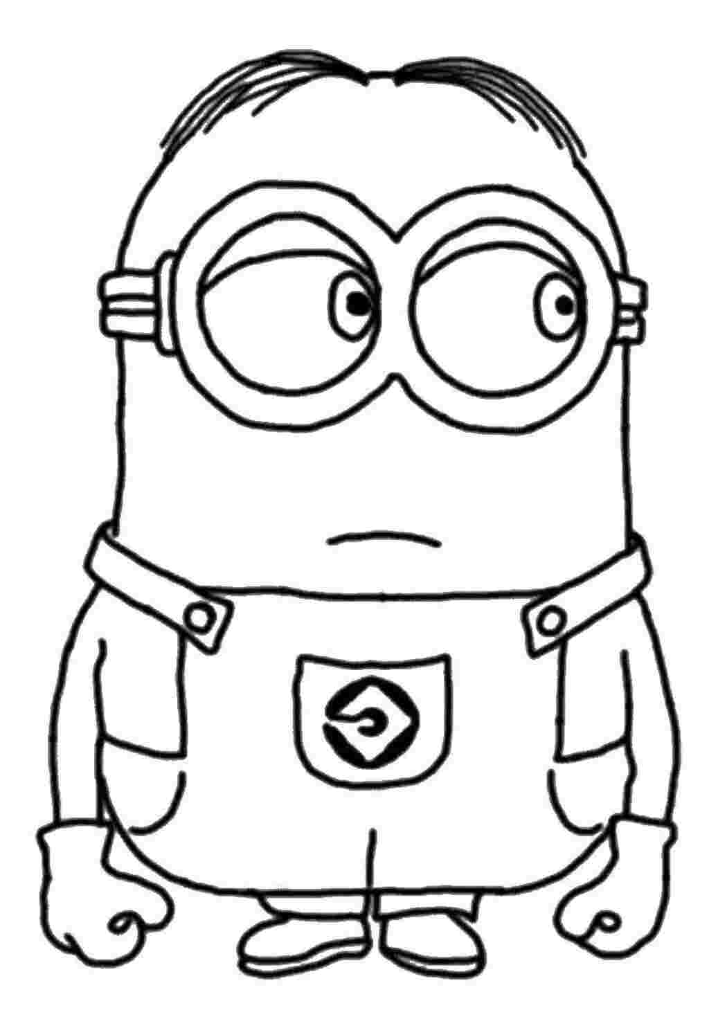 Раскраска Обережний міньйон