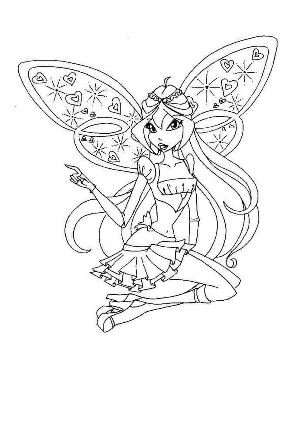 Раскраска Персонаж із мультфільму Winx