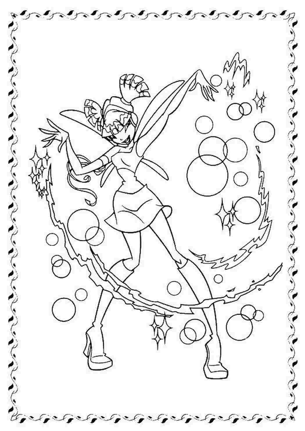 Раскраска Муза з мультфільму Winx