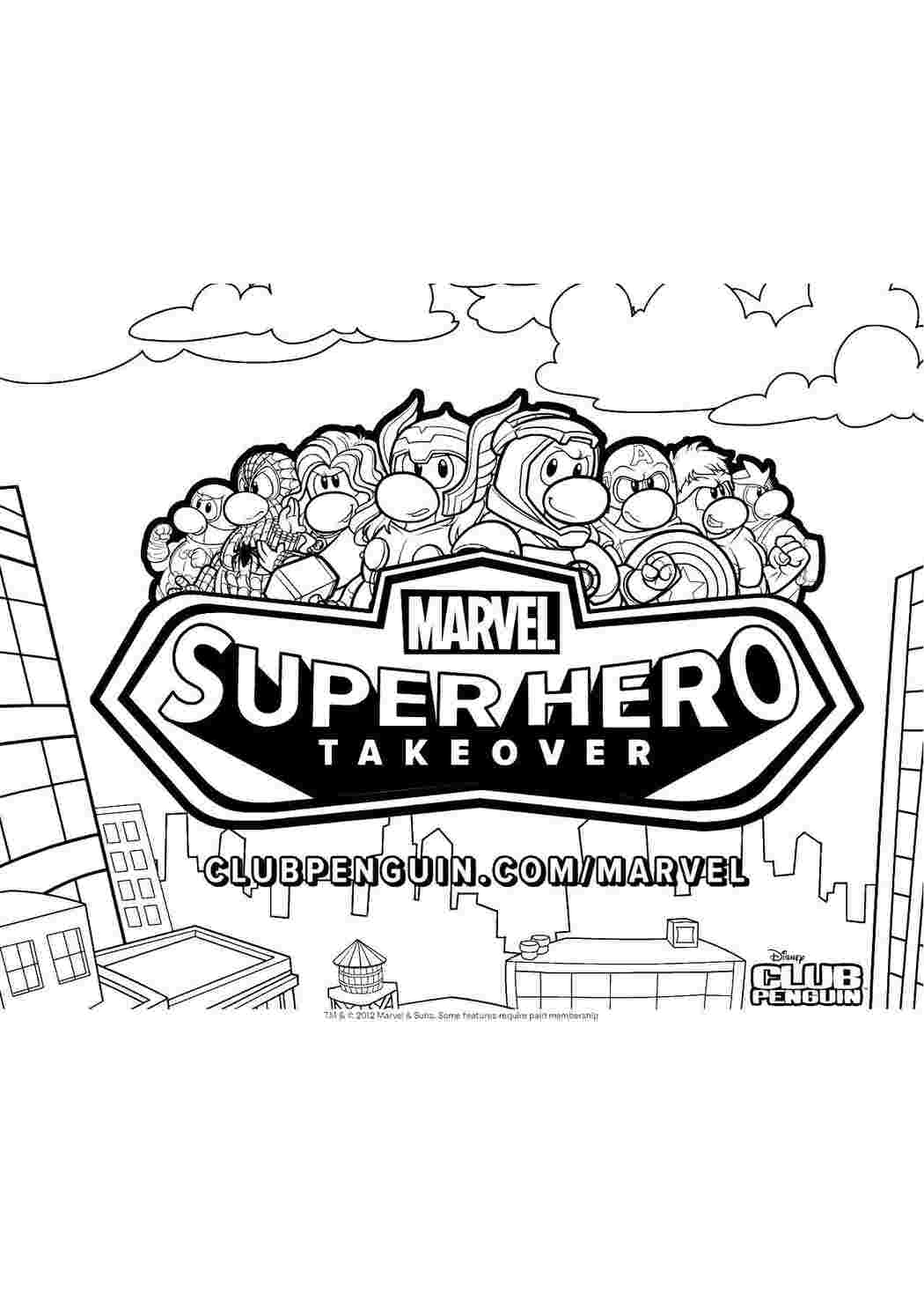 Раскраска Супергерої Marvel