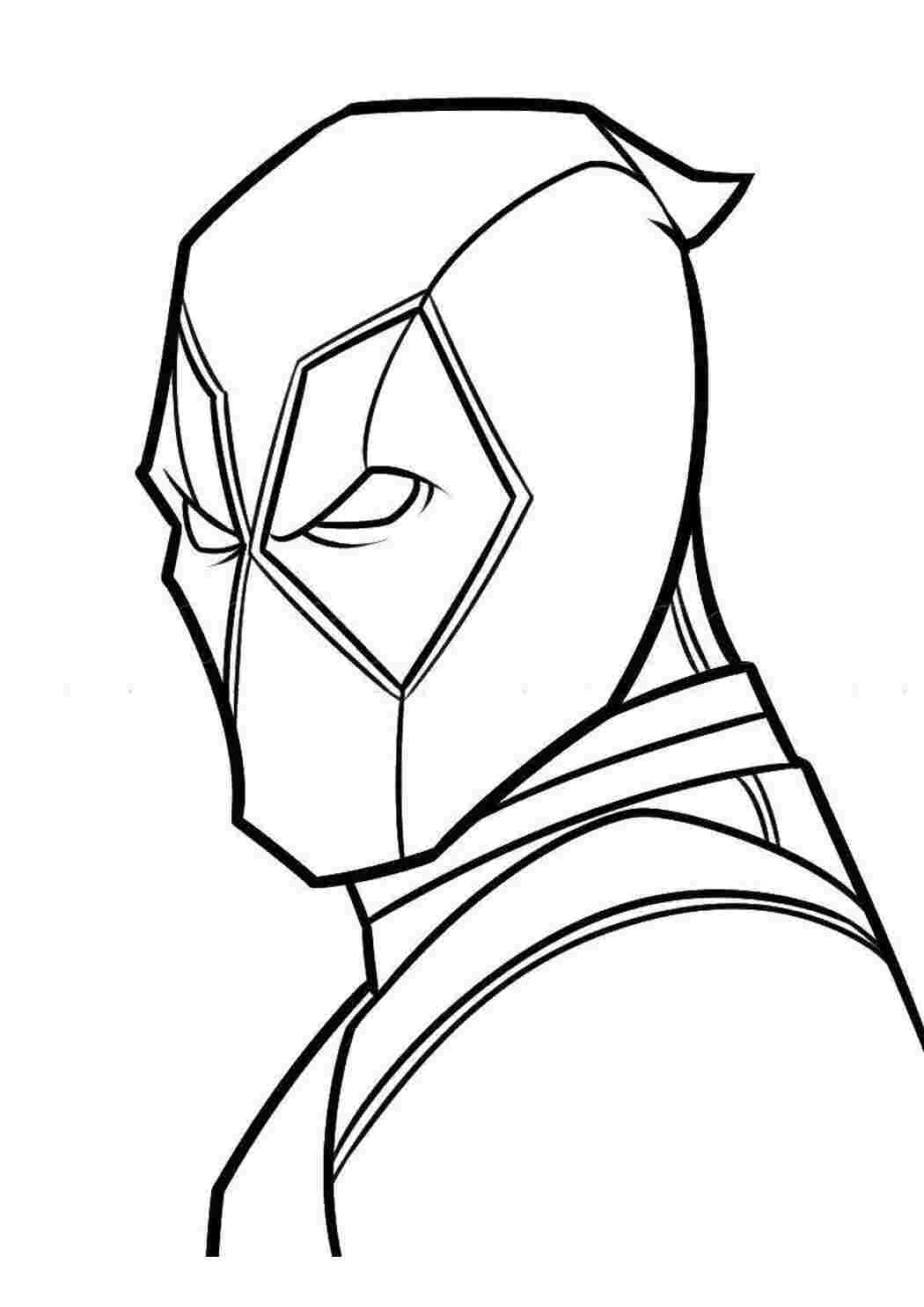 Раскраска Гнівний Дедпул