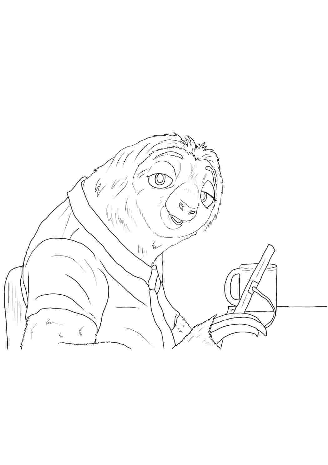 Раскраска лінивець