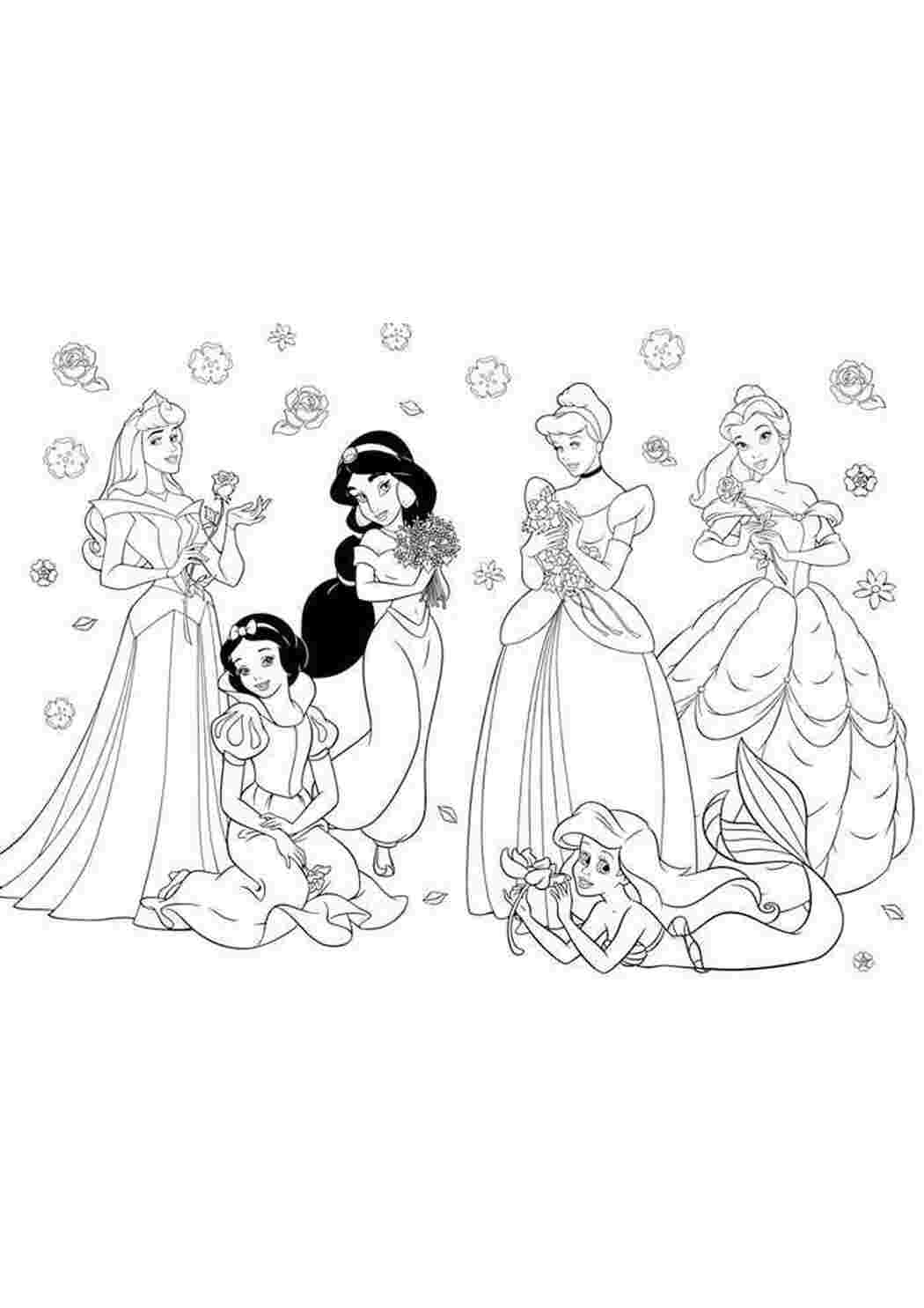 Раскраска Принцеси Disney у світі