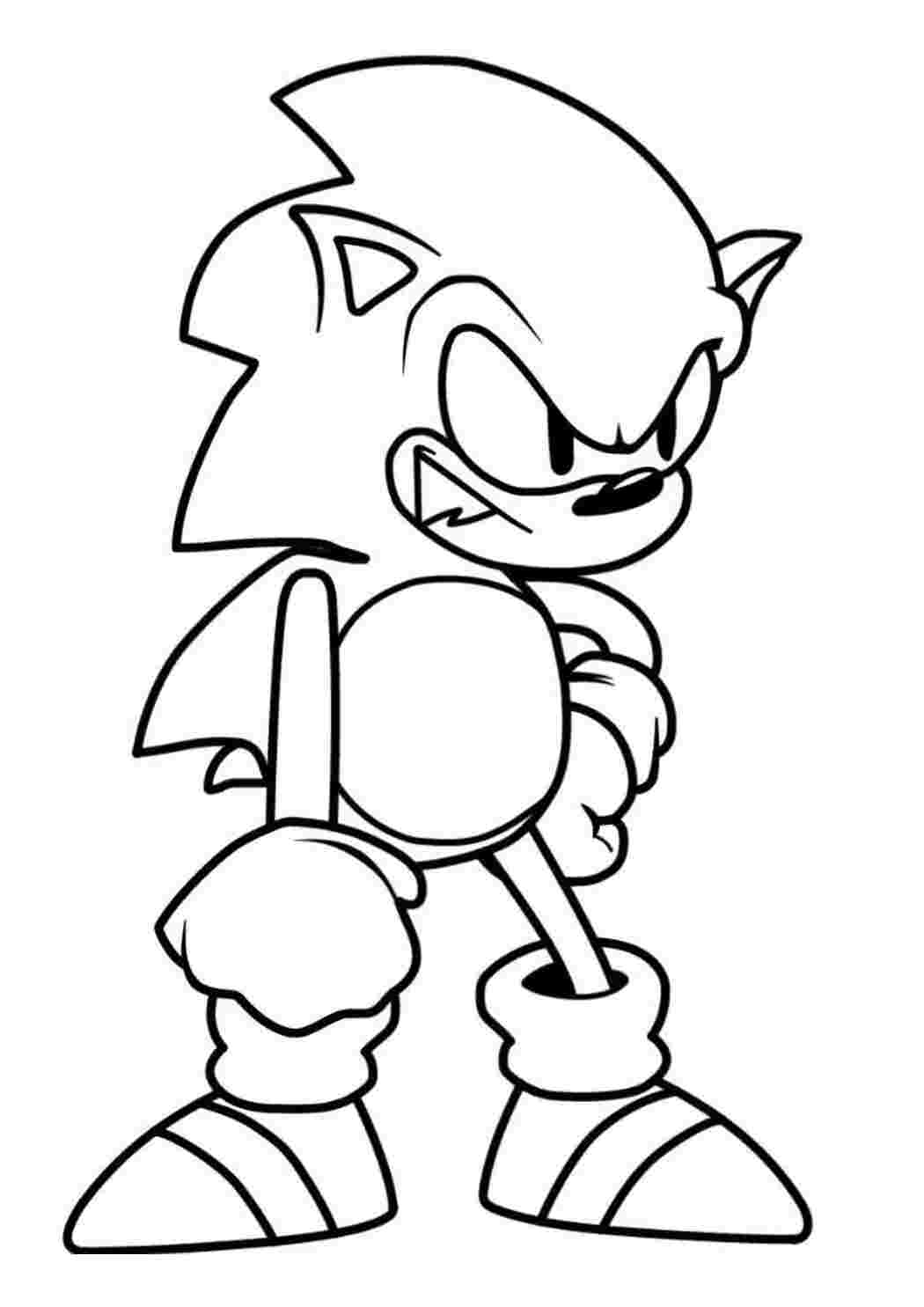 Раскраска Гарні розмальовки Розфарбування FNF Sonic Сонік ФНФ Екстра Лайф