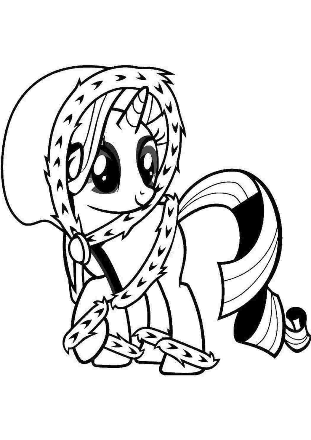 Раскраска Зимова пони