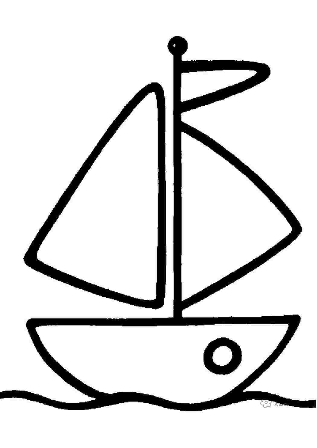 Раскраска Кораблик