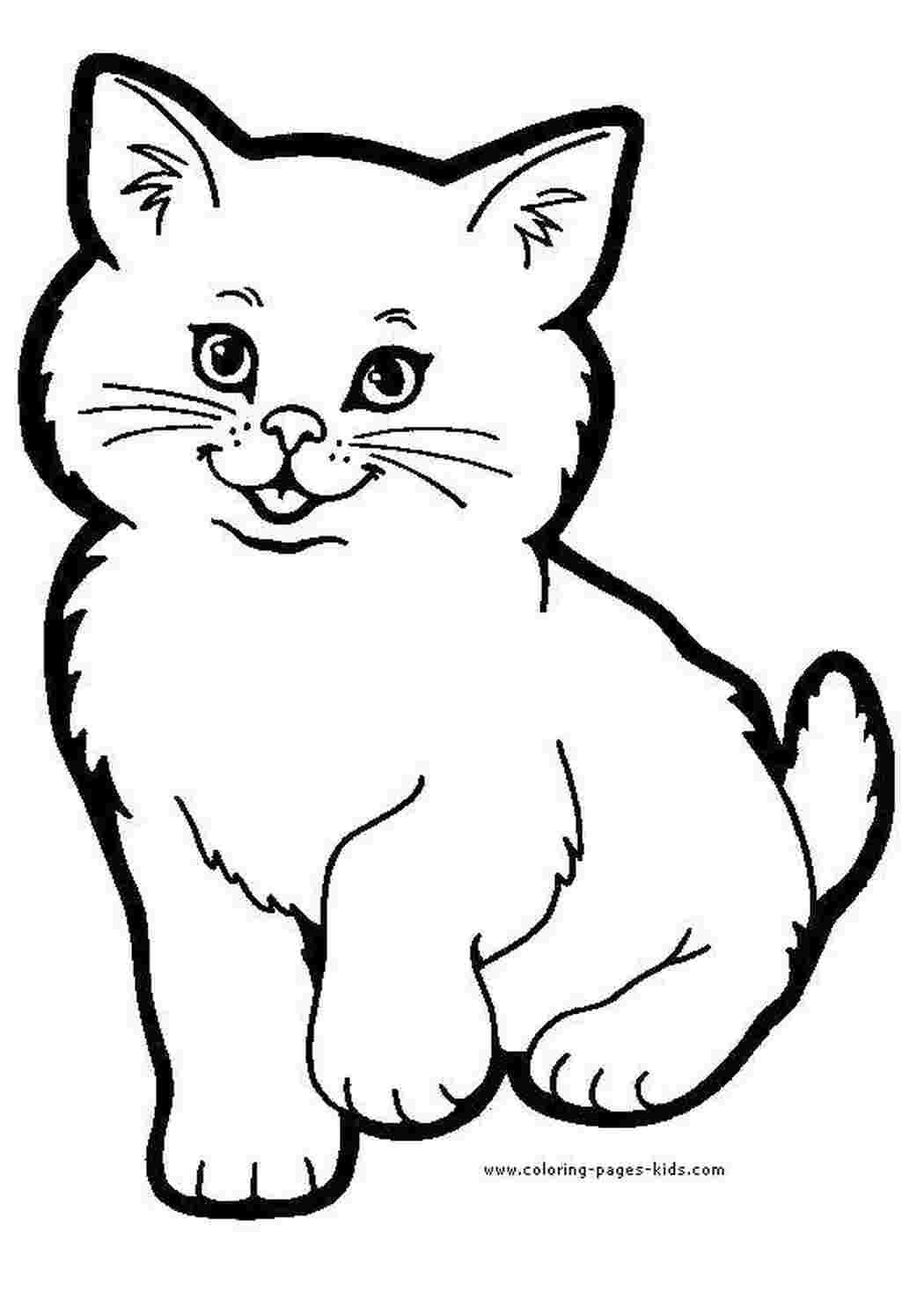 Раскраска Розфарбунки кіт кошки котята коти