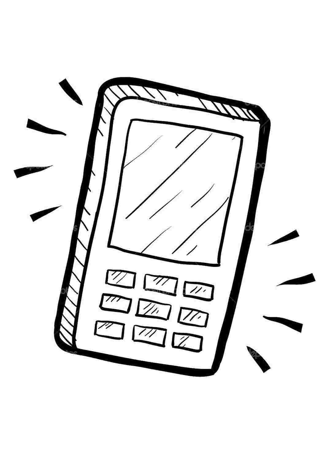 Раскраска Мобільний телефон