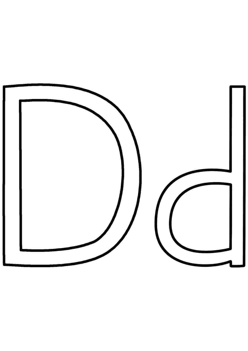 Раскраска Англійський алфавіт d